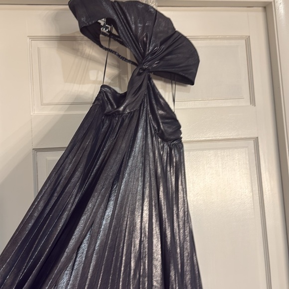 Ramy Brook Black One Shoulder Gown Off the Shoulder Prom Dress - Picture 3 of 6